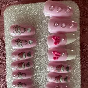 Cute Pink Nail Art Set My melody 24 TOTAL NEW